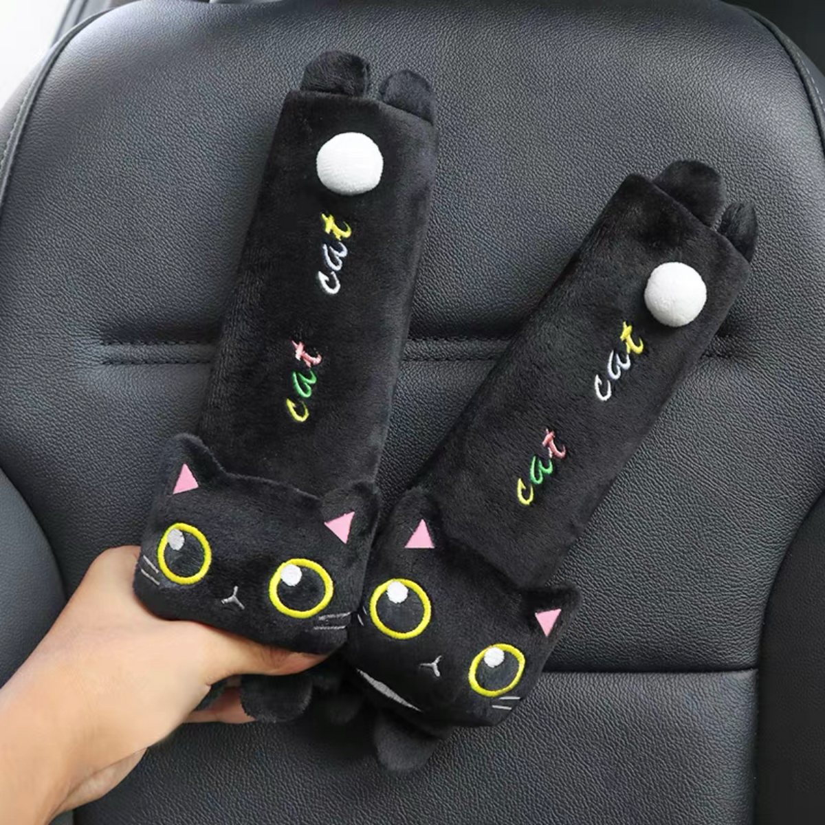 Halloween Cat Print Car Seat Belt Cover Soft Safety Seatbelt - Temu