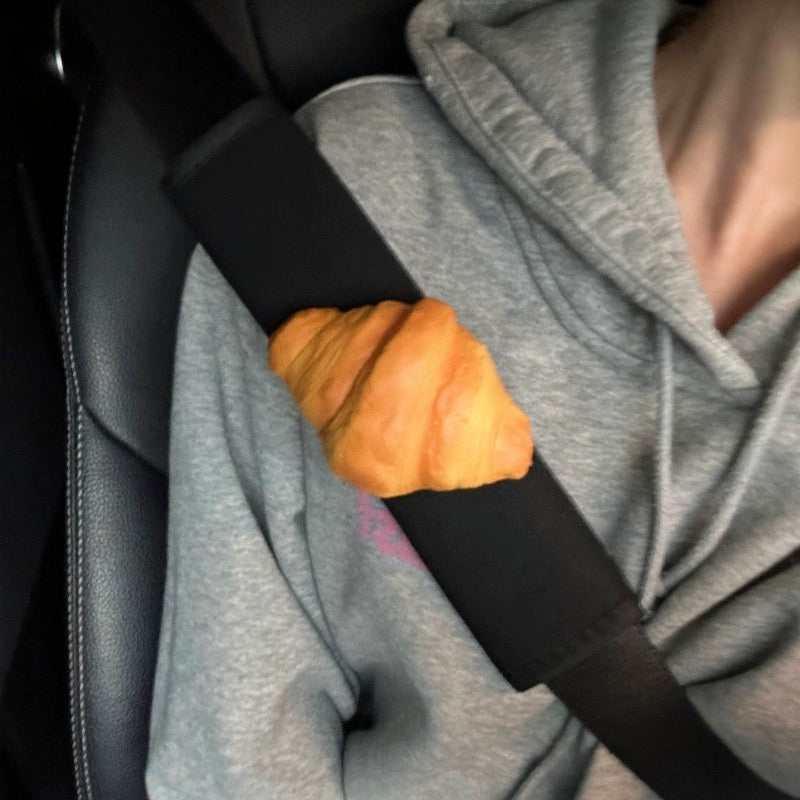 3D Squishy Croissant Seat Belt Cover