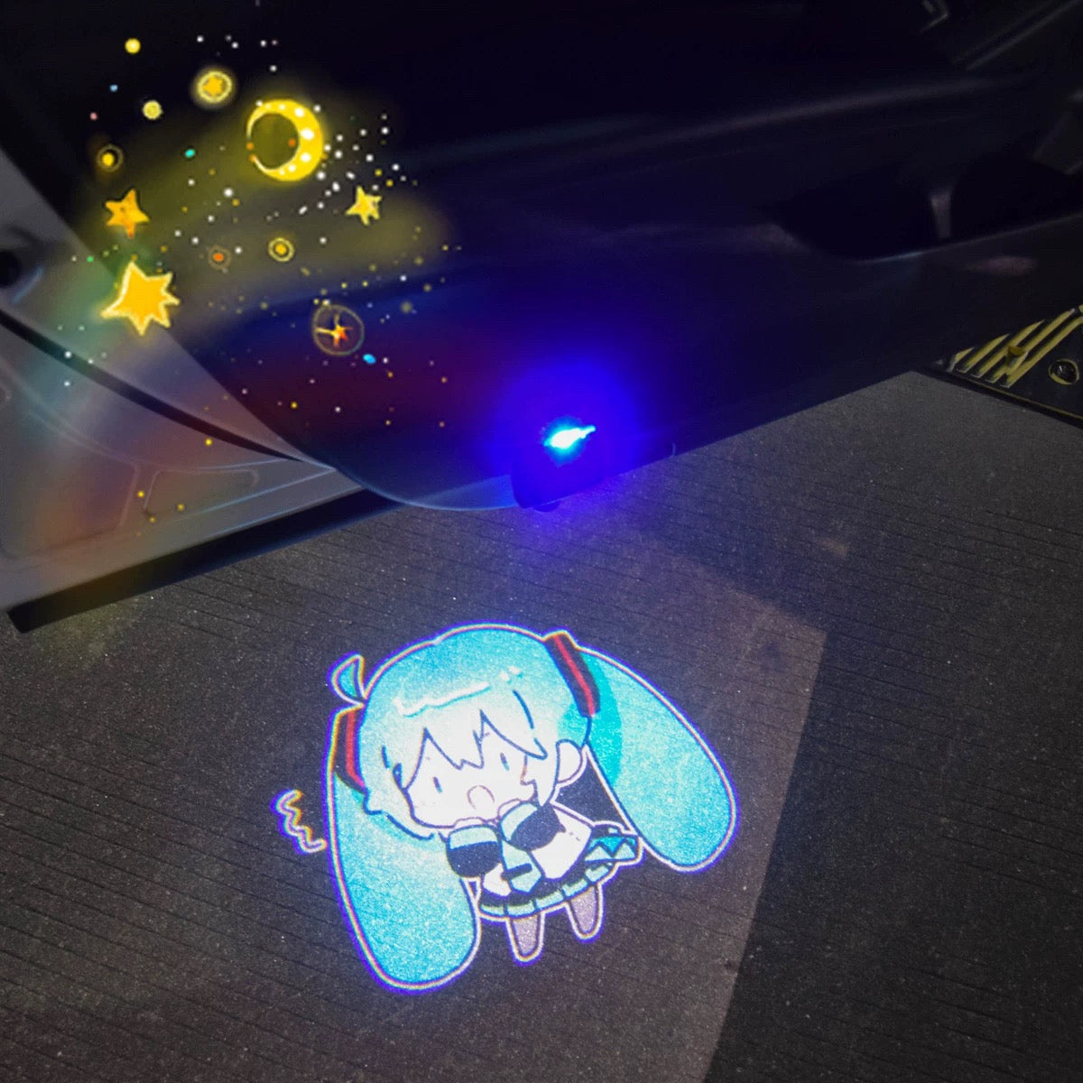 Anime Car Door Rechargeable Projector - Hatsune