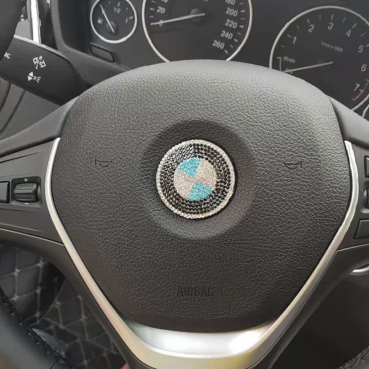 BMW Bling Steering Wheel LOGO Decal