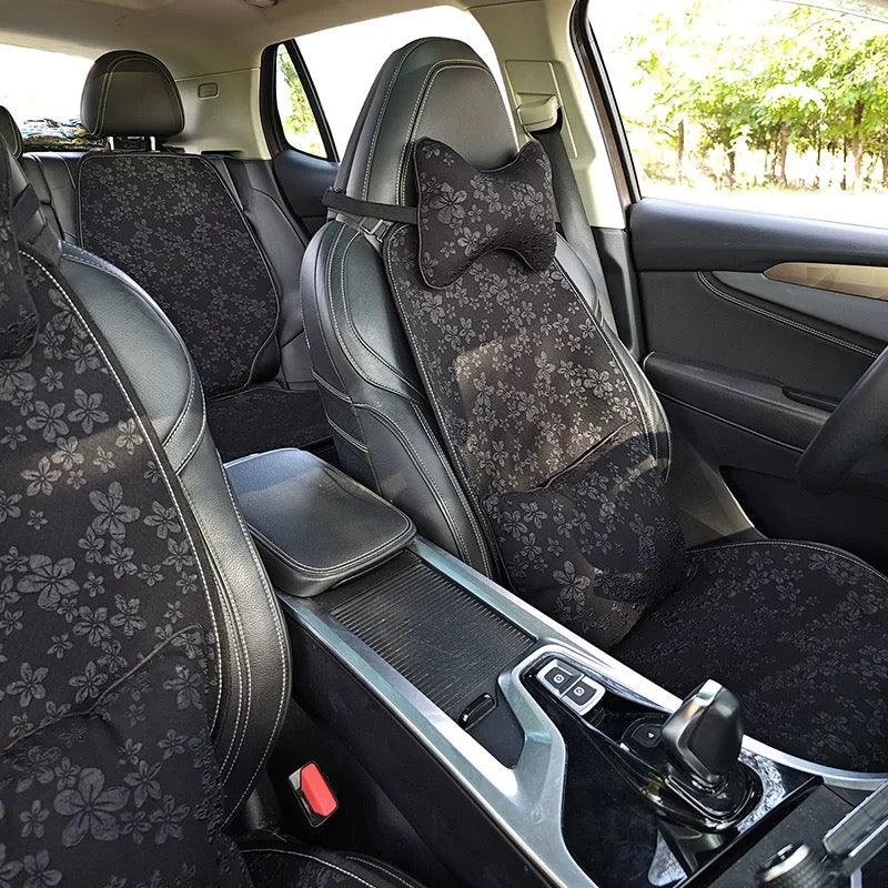 Black Floral Elegant Car Seat cover