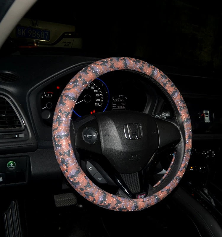 Camouflage Bling steering wheel cover