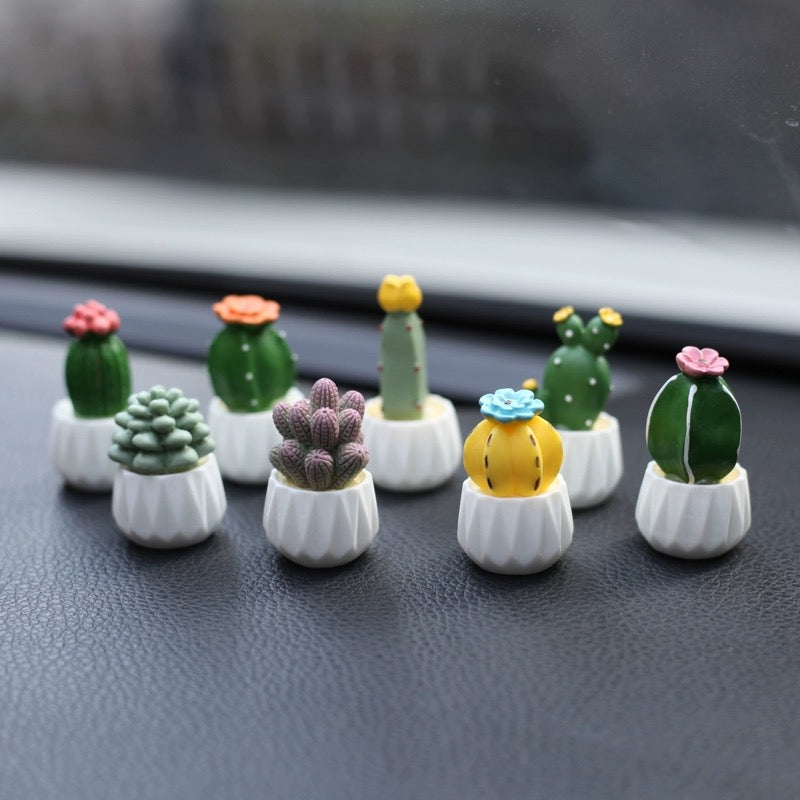 Set of 8 Cactus Car Air Vent Decoration