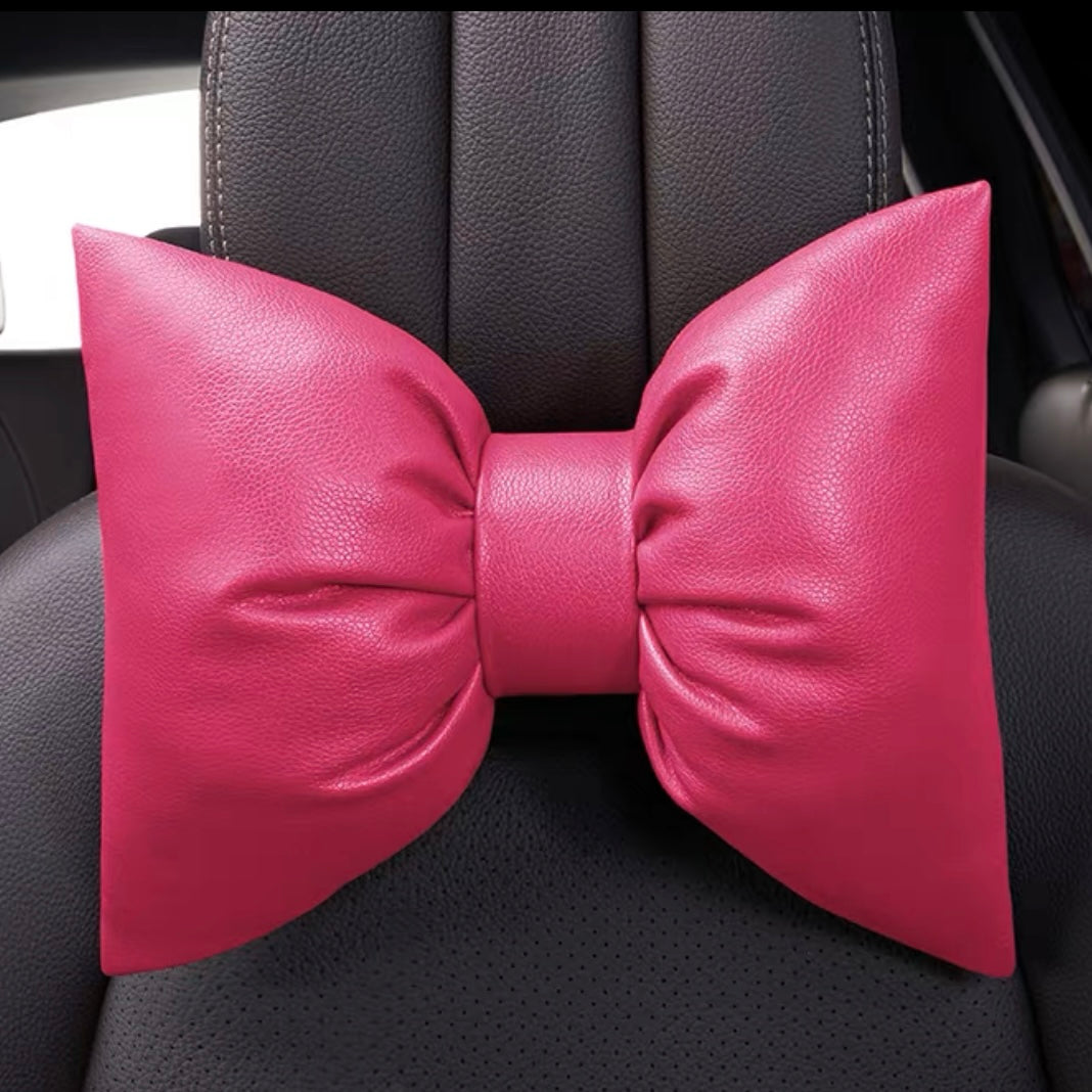 Bow Shaped Headrest Pillow (1 pc) --11 different color leather