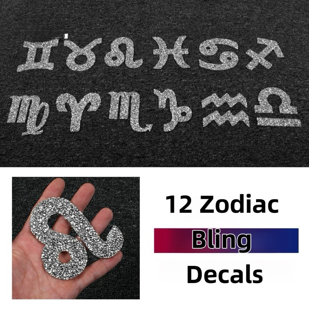 12 Zodiac Bling Car Decals