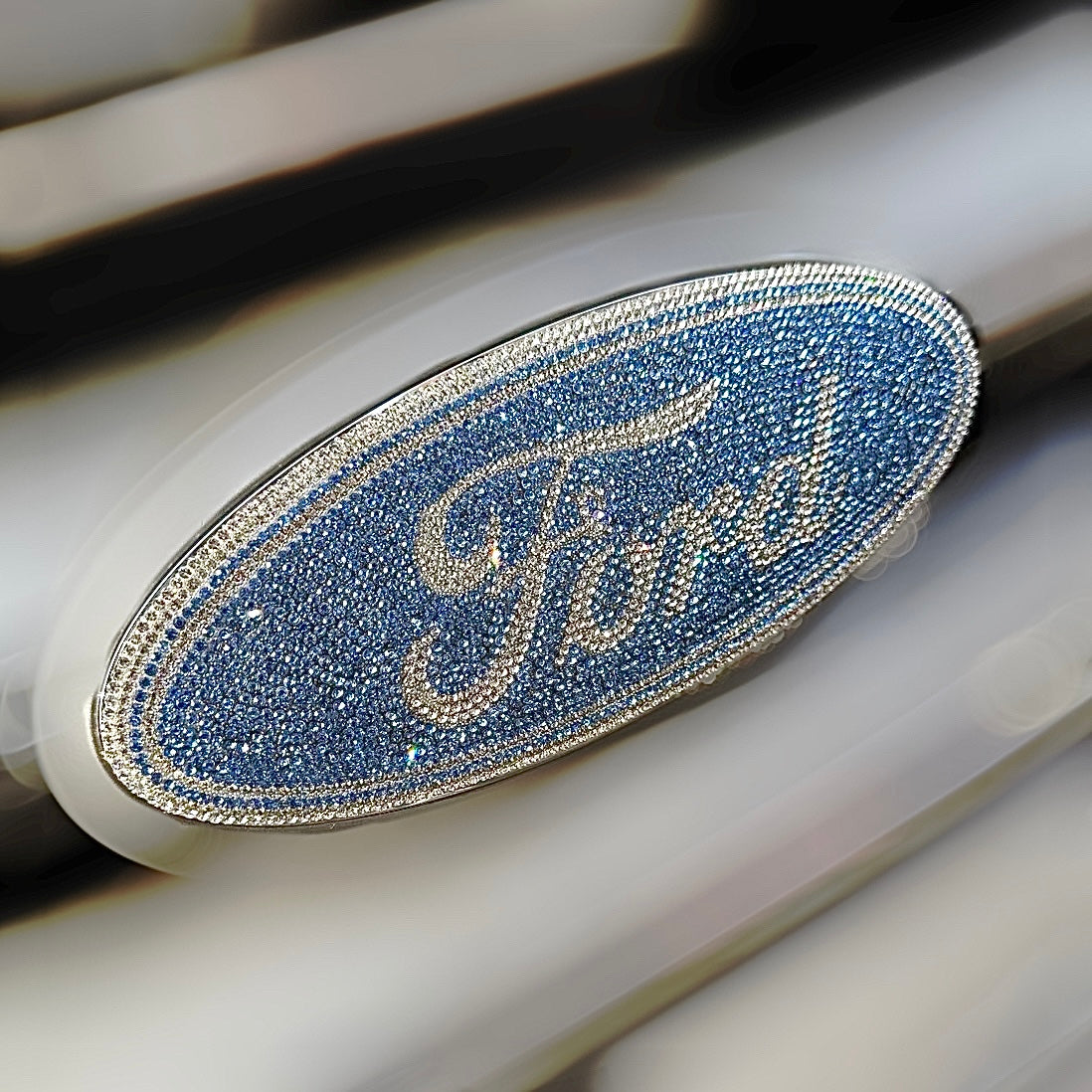 ford rhinestone front emblem decal