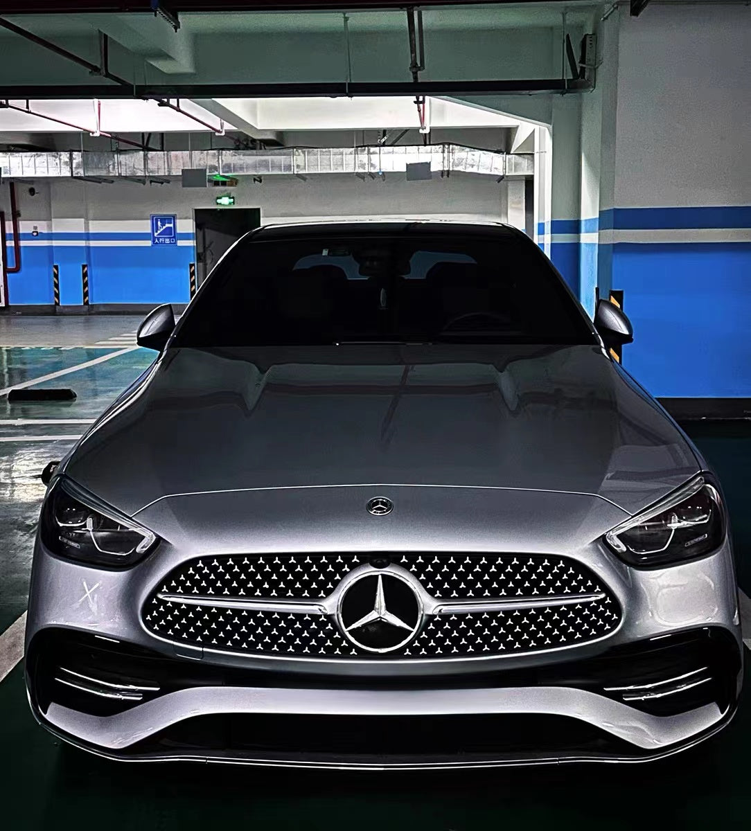 Mercedes Benz Front Grille Mesh Bling Decals