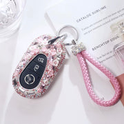 Mercedes-Benz Pink Rhinestones Key fob Cover