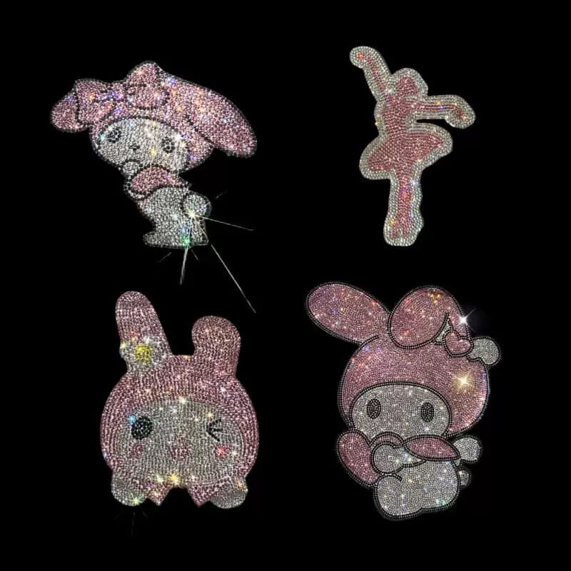 My Melody Kuromi Car Bling Rhinestone Stickers