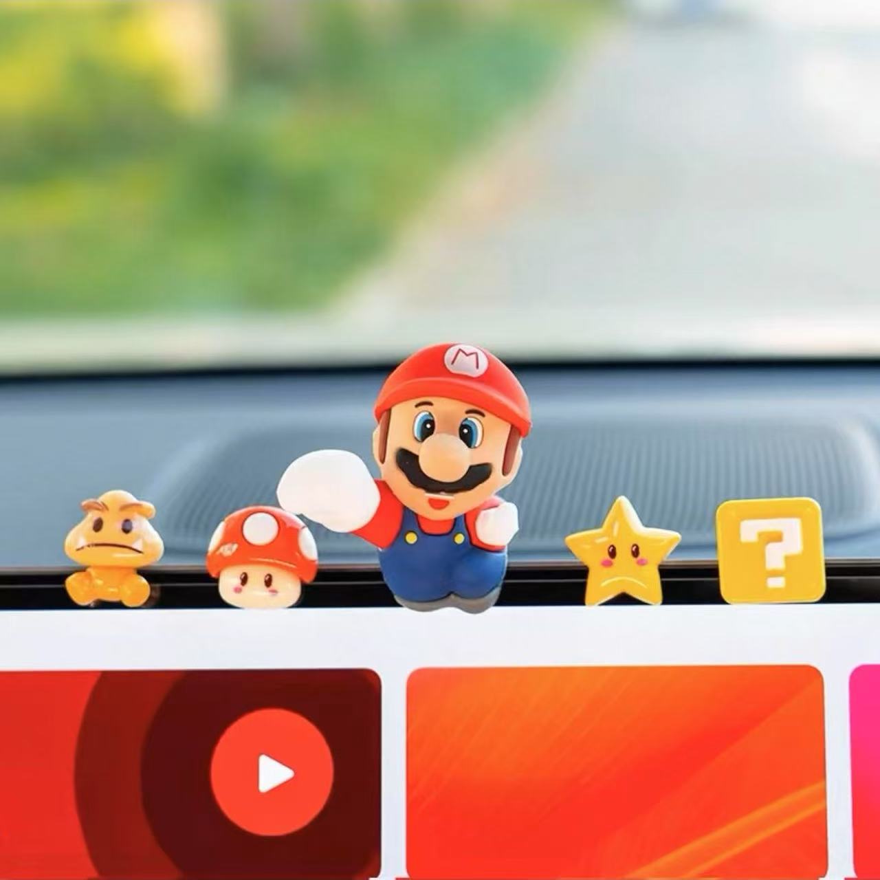 Super Mario Luigi Car Dashboard Decor Set