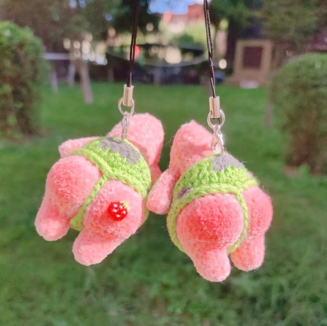 Anime car accessories- Sponge Bob Patrick Star Funny Crochet Pendant