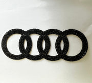 black  rhinestone car decals-Audi