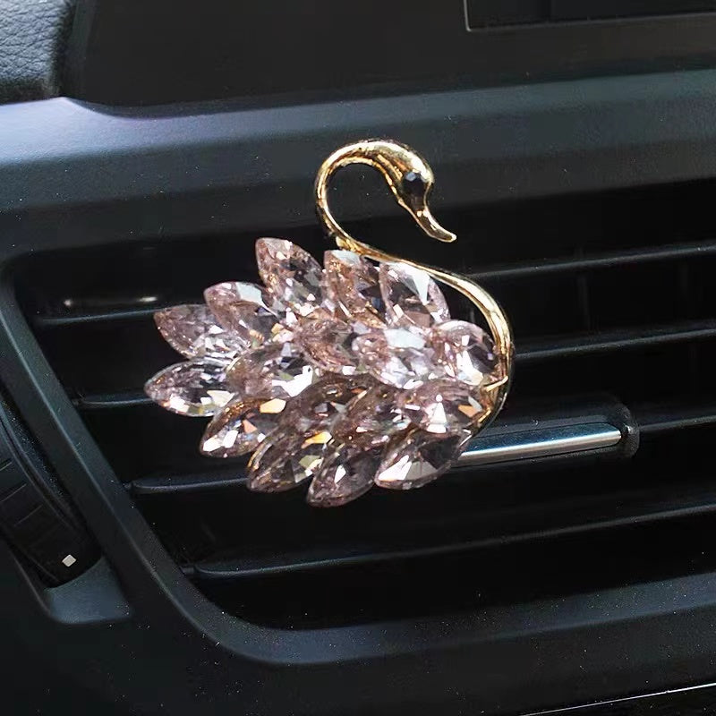 Bling Your Ride-Crystal Swan Car Air Vent Rhinestones Decoration