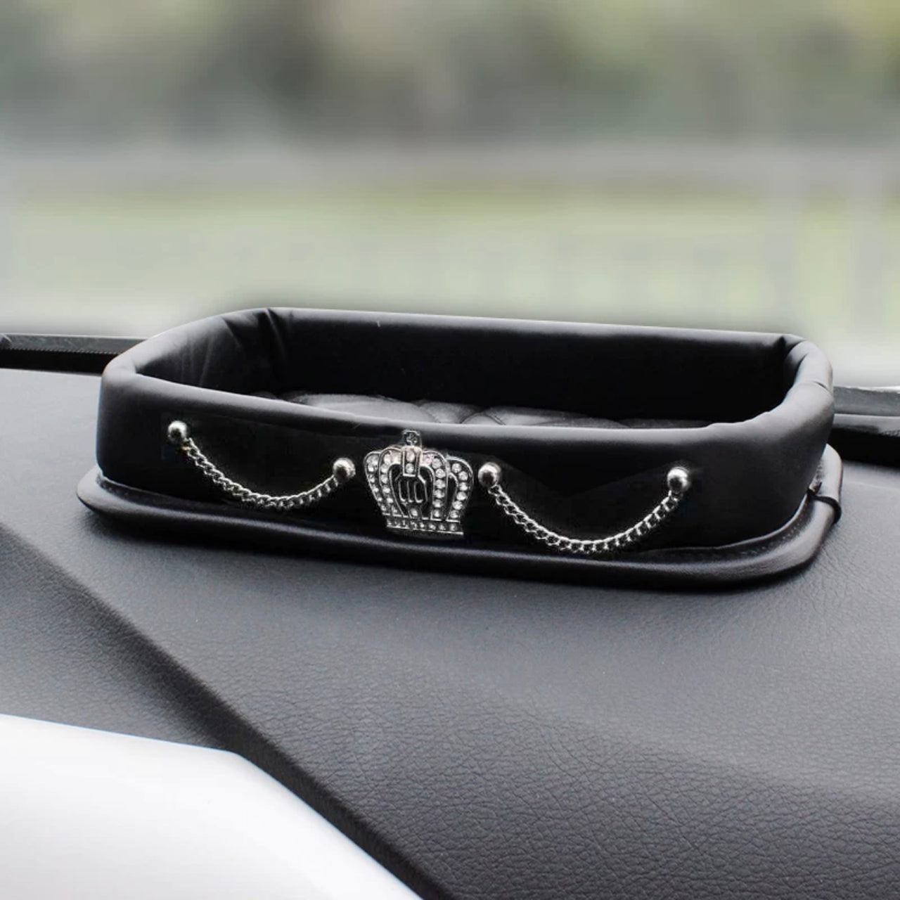 Car Dashboard Organizer Holder with Bling Decoration