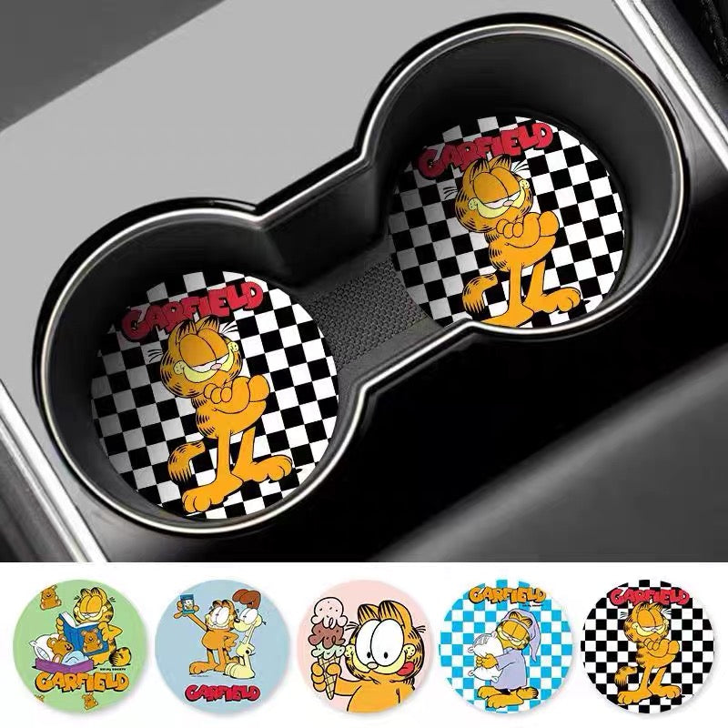 Garfield car cup coaster set