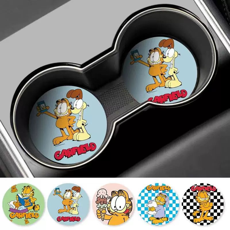 Garfield car cup coaster set