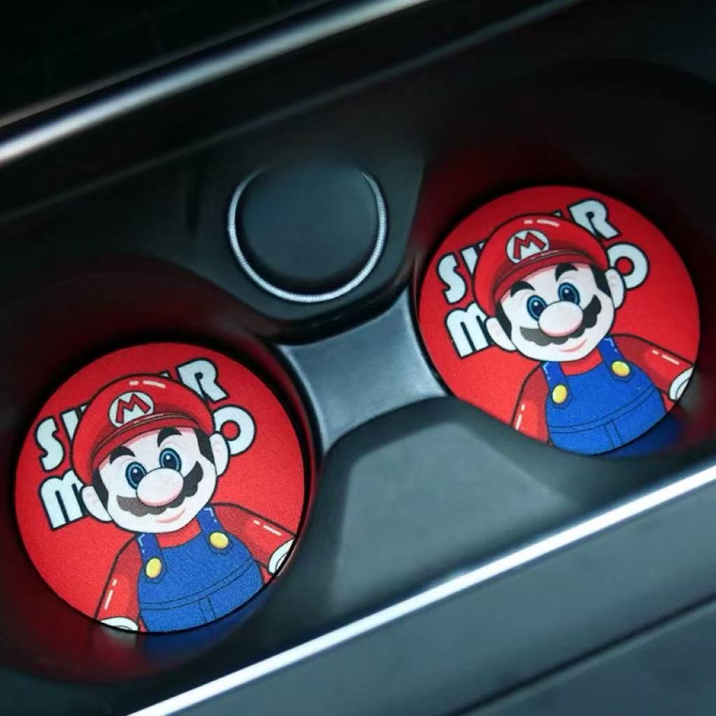 Super Mario Car Cup Coasters Set