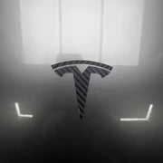 Carbon Fiber Pattern Tesla Emblem Decal