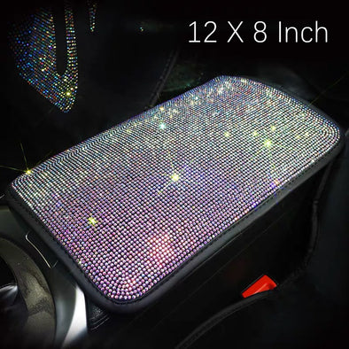 Purple Bling Car Center Console Cover with Pink and Purple Chiffon Flo –  Carsoda