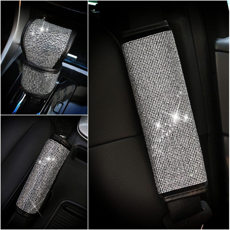 Bedazzled Car Accessories - Seat Belt Cover, Gear Shift Cover or Brake Cover