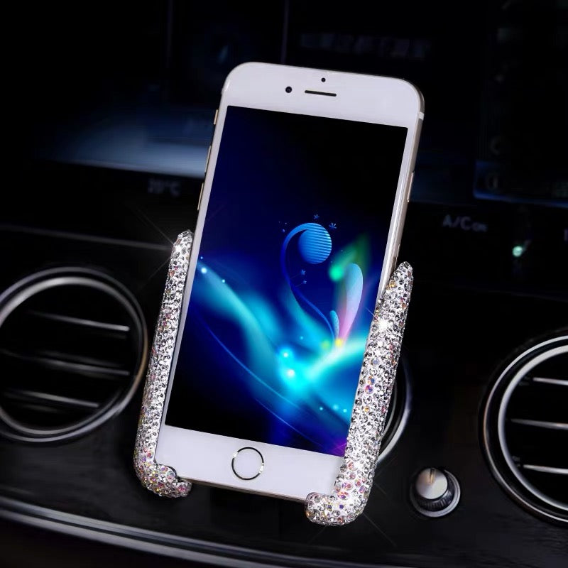 Bedazzled Bling Car Air vent Cell Phone Holder Pink/Silver/Purple/Red