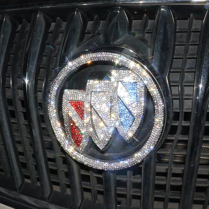 Bling Buick LOGO Front or Rear Grille Emblem Decals with Rhinestone Crystals