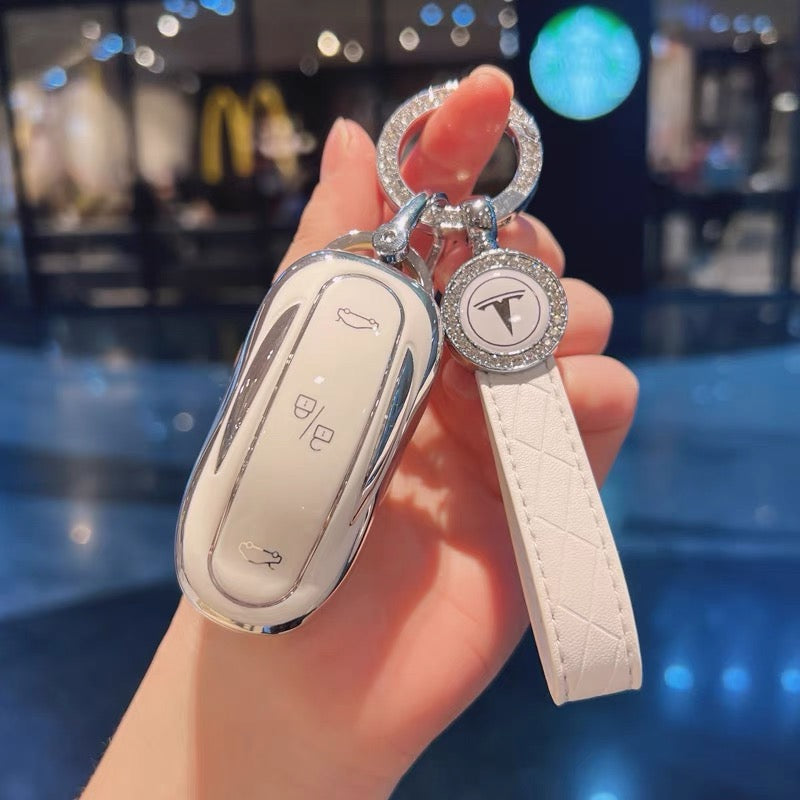 Padlock and Key Bag Charm Keychain Car Key Fob Bling 