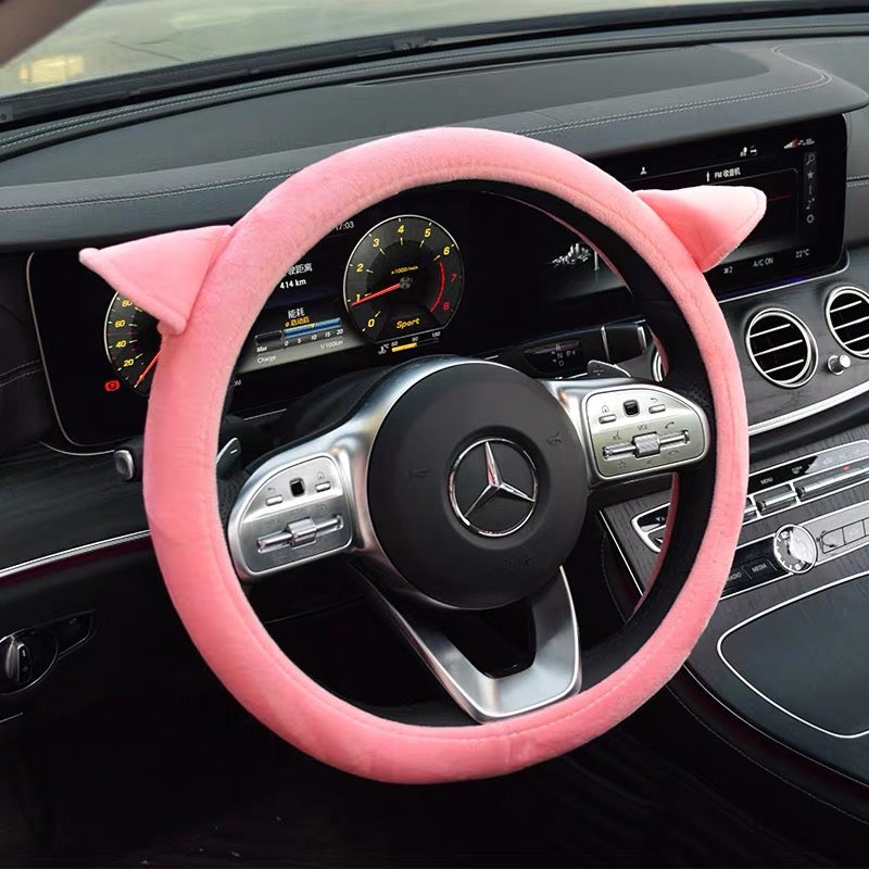 Car Costume - Cat Kitty Ears Steering wheel cover