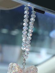 Car Charm Ornaments-Bling Crystal Bow for Rearview Mirror - Carsoda