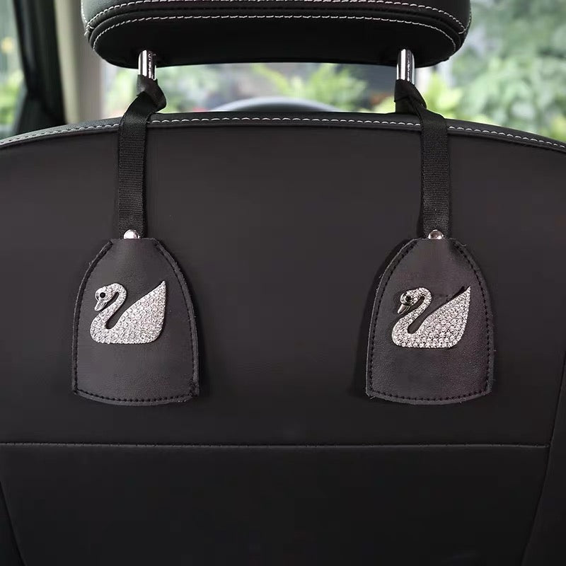 Car Seat Hooks Hanger with Bling Swan