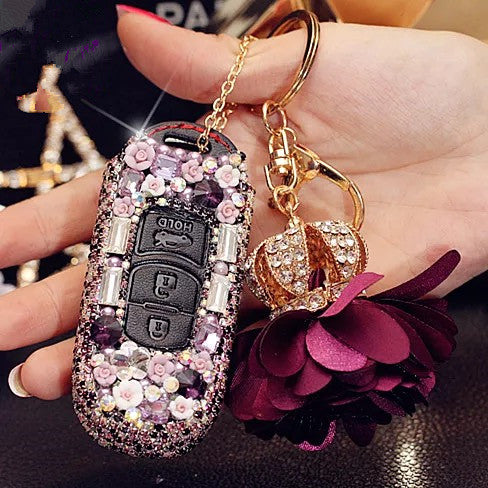Pink MAZDA Bling Car Key Holder with Rhinestones cx5 cx-7 cx-9 cx