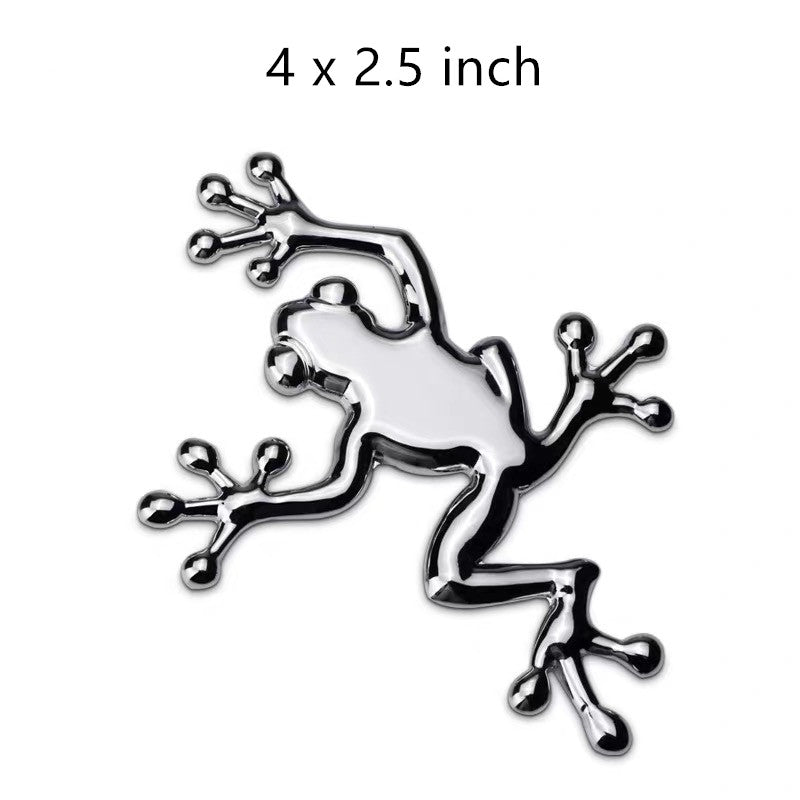 Frog 3D metal Chrome Emblem Badge Decal Bumper Sticker