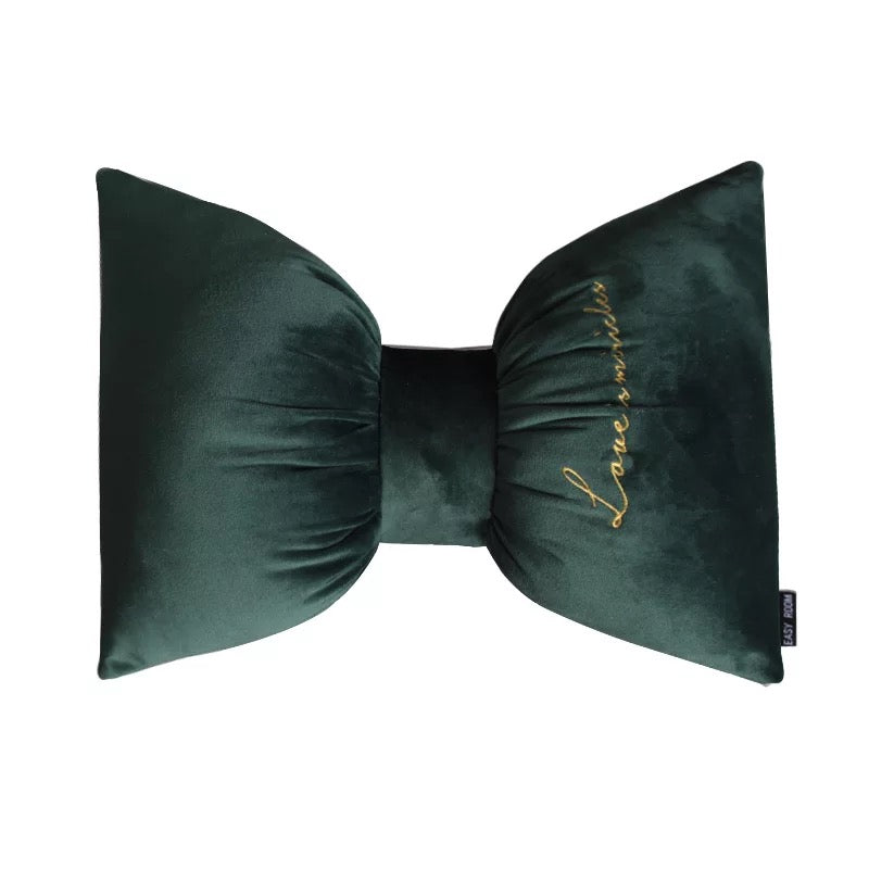 Silky Velvet Bow shaped Car Seat Headrest Pillow - Emerald, Teal, Cora –  Carsoda
