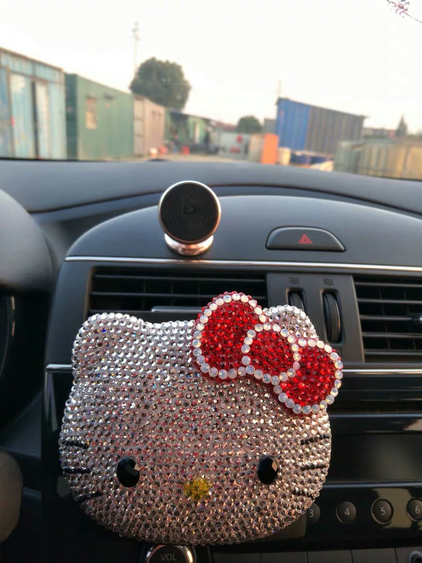 Bling Kitty Cat Car Air Vent Cell phone holder