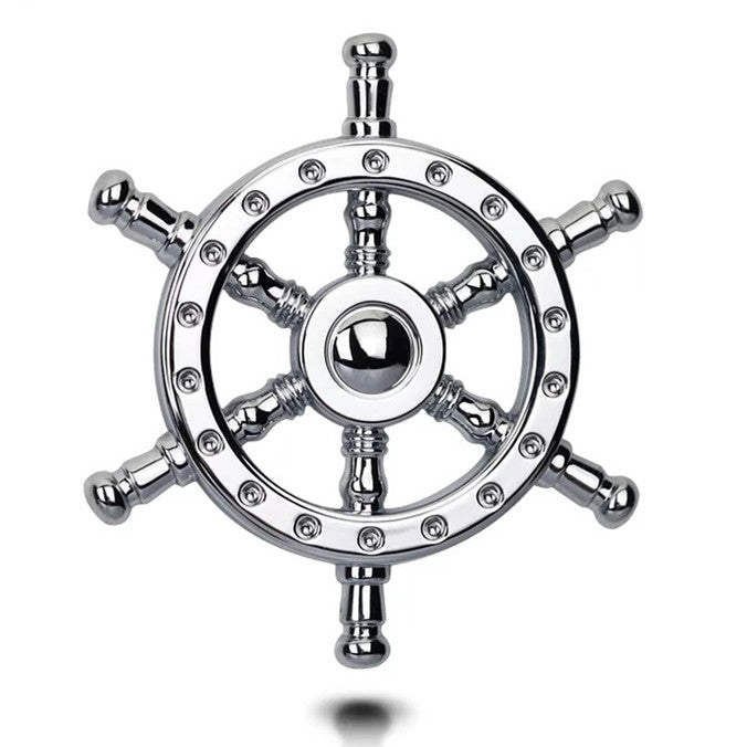 3D Chrome Metal Nautical Rudder Sailor Car Charm Pendant