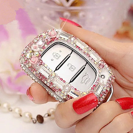 Hyundai Bling Car Key Holder with Rhinestones for ix25 ix35 sonata santa fei