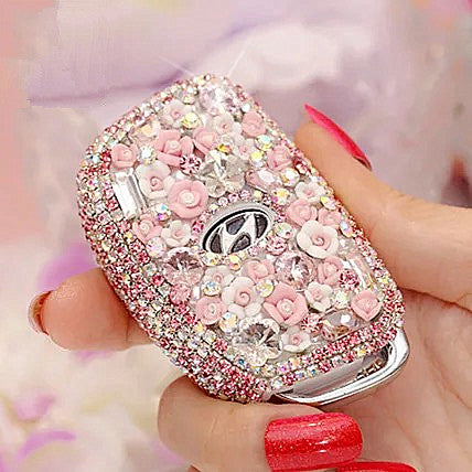 Hyundai Bling Car Key Holder with Rhinestones for ix25 ix35 sonata santa fei