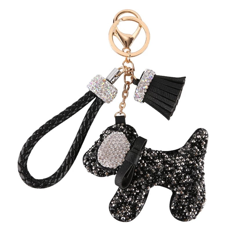 Bling Puppy Car Keychain Pendant - Universal