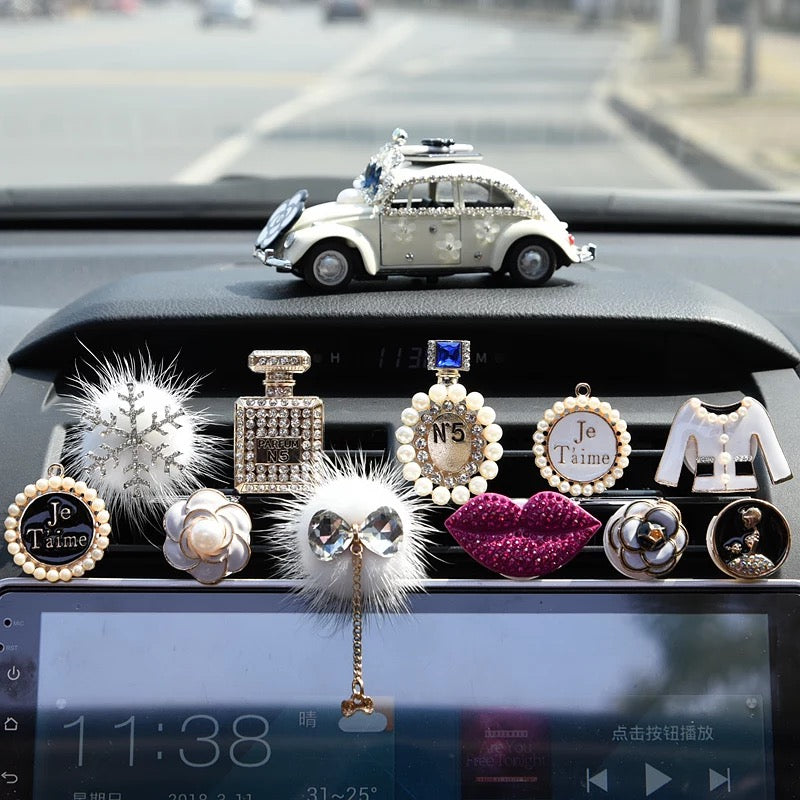 Girly Bling Crystal Rhinestone Car Air Vent Bling Decoration Accessories