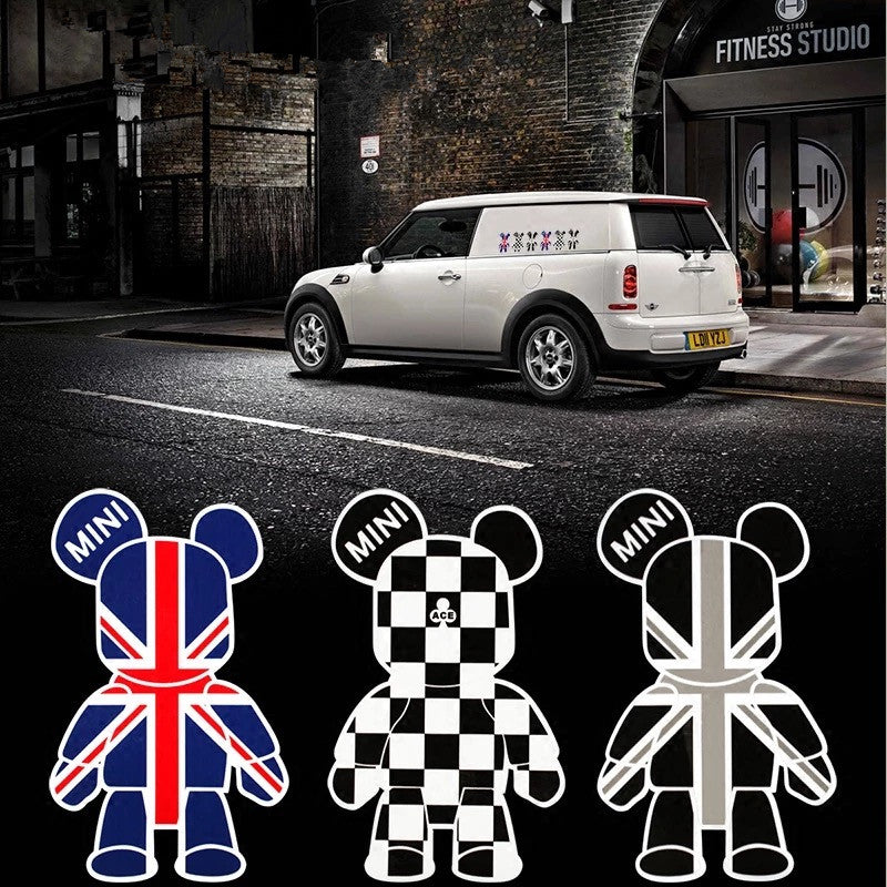 POPOBE Bear Mini Cooper Decal Cute Sticker