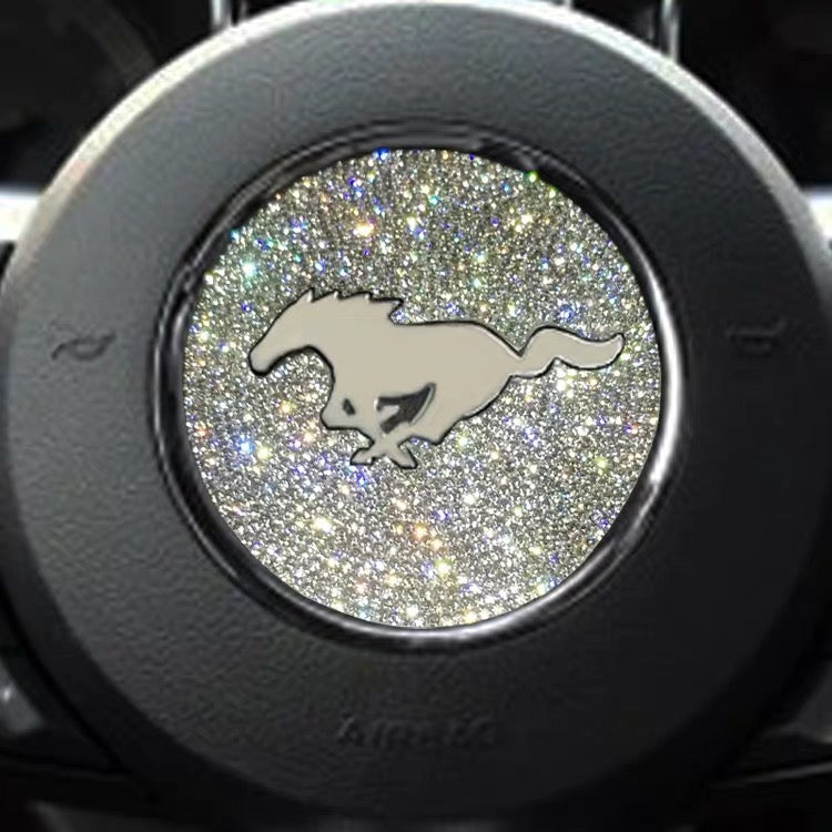 Bling Ford Mustang Emblem for Steering Wheel 