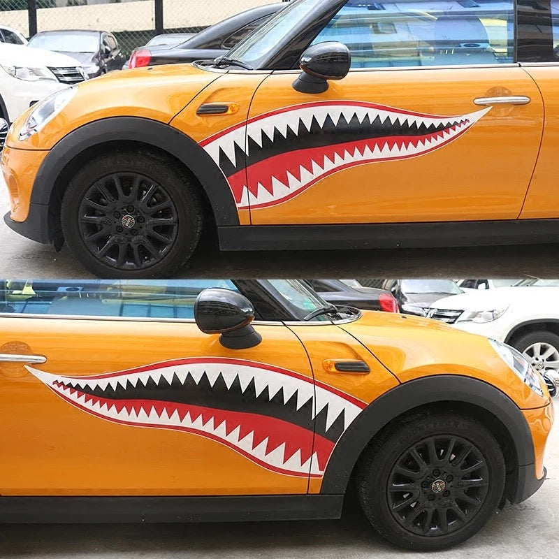 Mini Cooper Shark Decal Cool Sticker