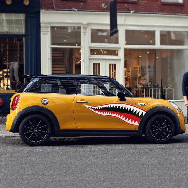 Mini Cooper Shark Decal Cool Sticker