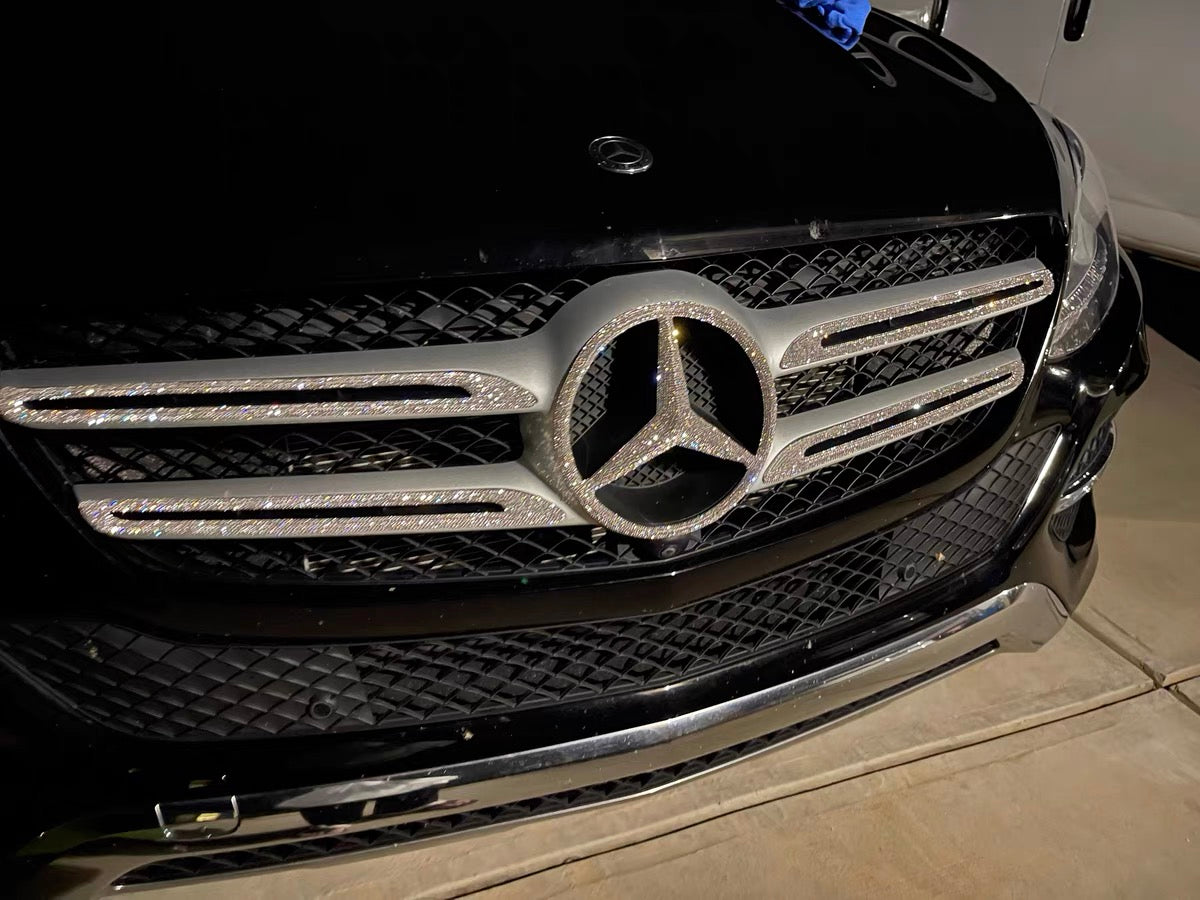 Bling Mercedes Benz Front Grille Long Stripes Bling Sparkly Decal- C20 –  Carsoda