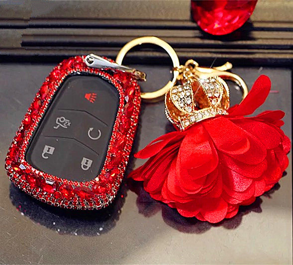 Car Key Holder For Holding 2 Keys (Red, Single)