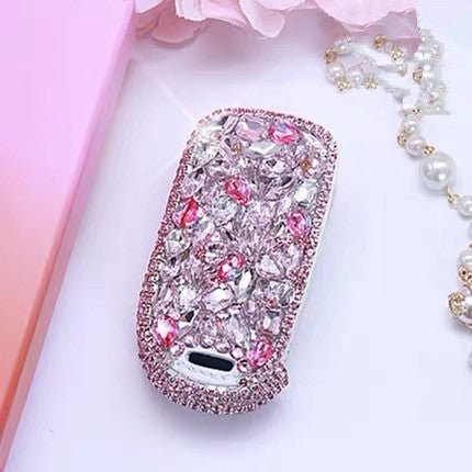 1pc Rhinestone Decor TPU Car Key Case With Lanyard Compatible With  Volkswagen