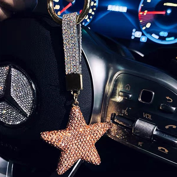 Bling Star Car Keychain Pendant - Universal fitting