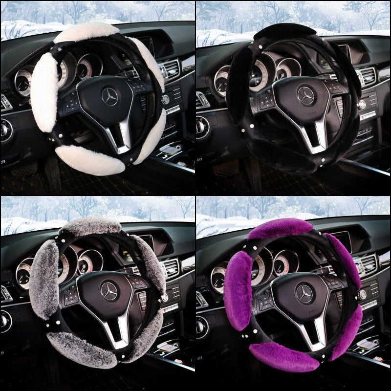 Fluffy Steering Wheel Cover - Warming and cozy for Winter