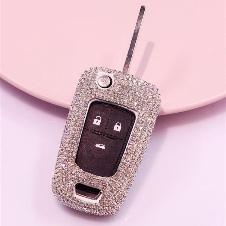 Bling Car Key Holder with Rhinestones for Buick - All Silver