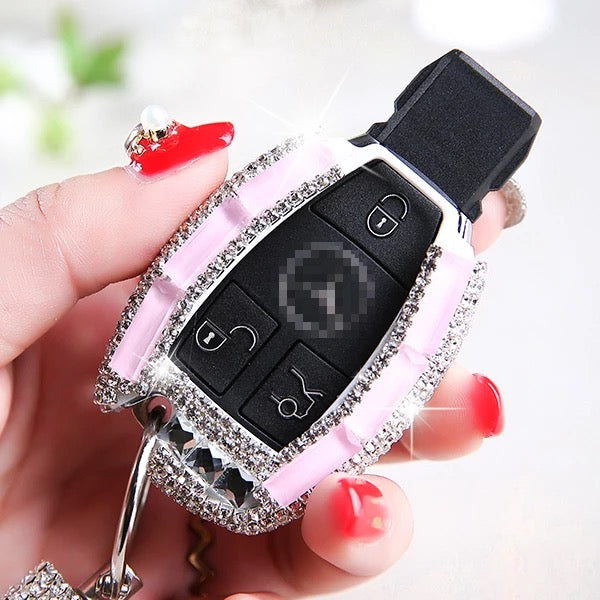 Mercedes Benz Crystal Car Key Holder with Rhinestones Bling